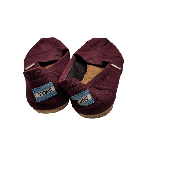 TOMS Red Shoes Womens 10 Slip On Canvas Grey Recycled Comfy Minimalist Timeless - Picture 4 of 10